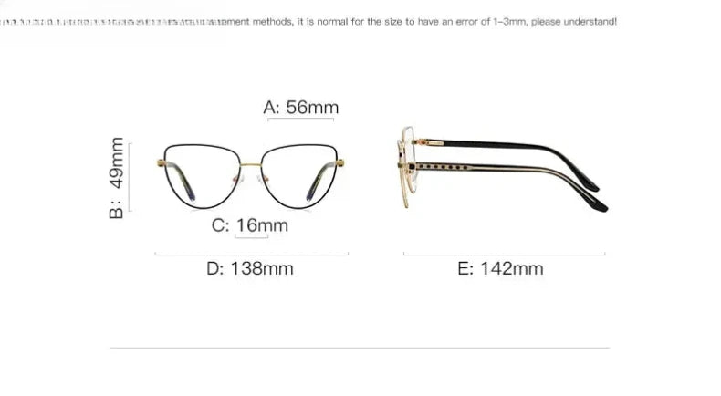 Unisex Cat Eye Full Rim Alloy Reading Glasses 3065 — view 14 | Rx Spectacle