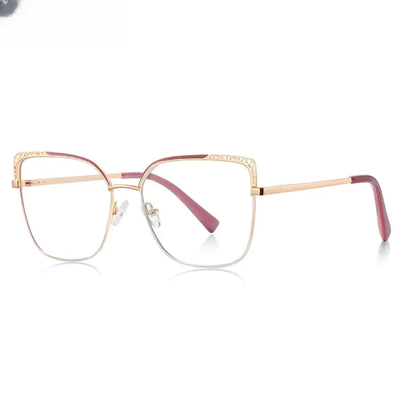 Women's Square Full Rim Alloy Reading Glasses 3114 — view 11 | Rx Spectacle
