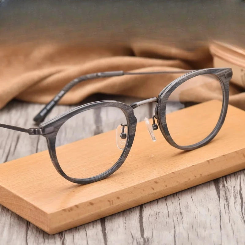 Women's Round Full Rim Titanium Prescription Glasses 809300 — view 1 | Rx Spectacle