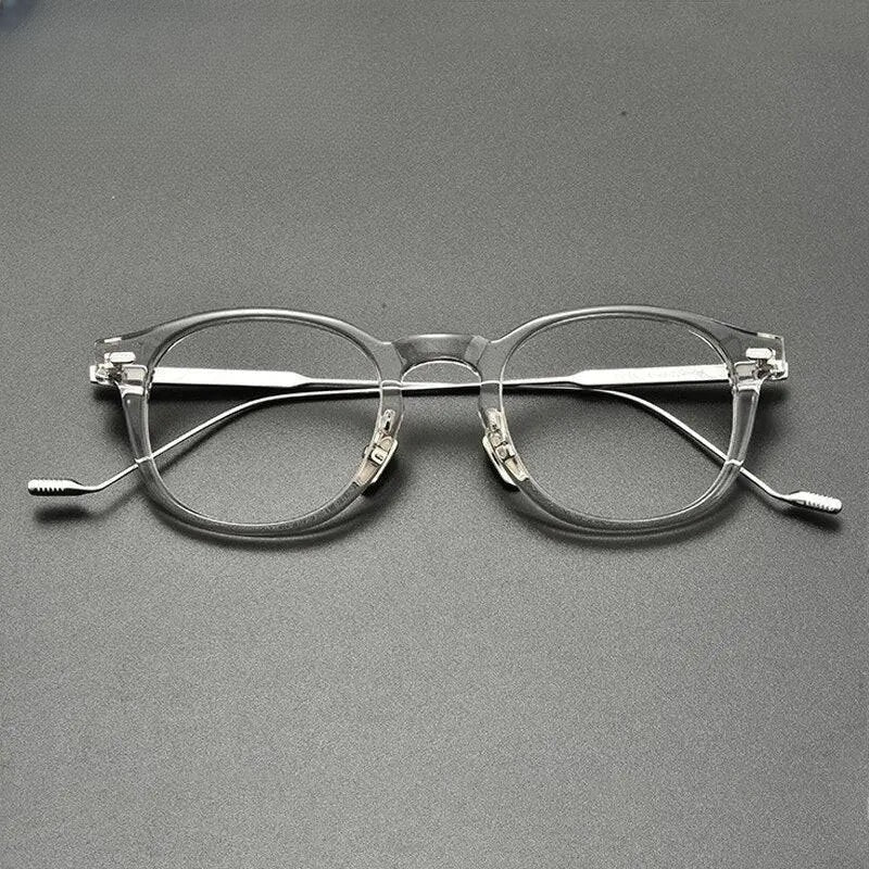 Unisex Square Full Rim Titanium Prescription Glasses Gxyj855 — view 5 | Rx Spectacle