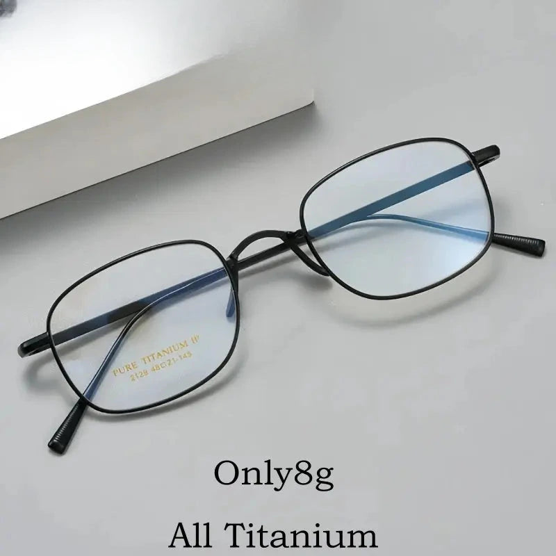 Women's Oval Full Rim Titanium Prescription Glasses 2129 — view 1 | Rx Spectacle