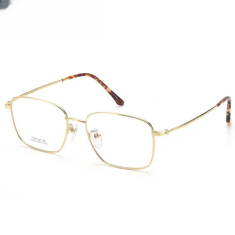 Unisex Square Full Rim Titanium Prescription Glasses 38382 — view 4 | Rx Spectacle