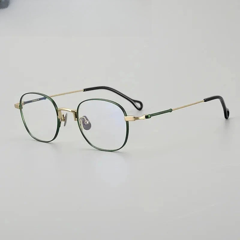 Unisex Round Full Rim Titanium Prescription Glasses 20469 — view 7 | Rx Spectacle