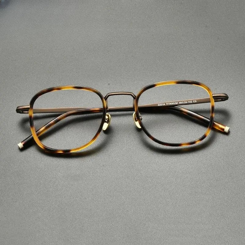 Unisex Square Full Rim Titanium Prescription Glasses Gxyj848 — view 1 | Rx Spectacle
