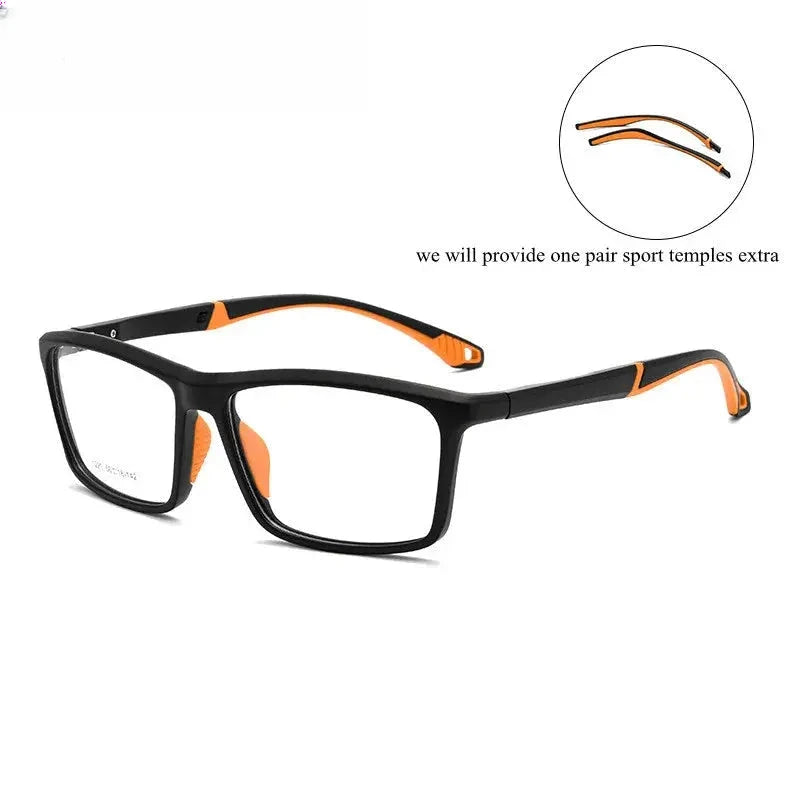 Men's Square Full Rim TR90 Sports Glasses 1220 — view 10 | Rx Spectacle