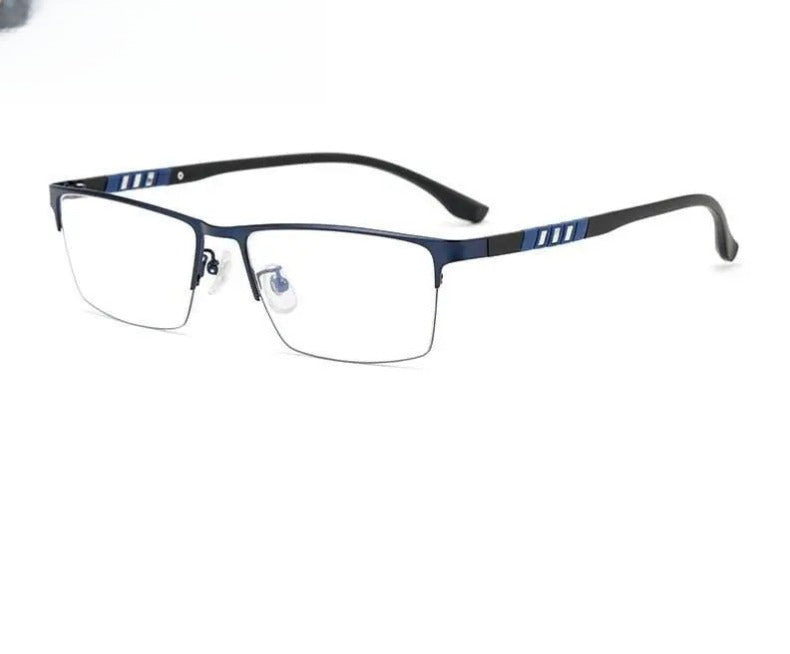 Unisex Semi-Rimless Stainless Steel Prescription Glasses — view 16 | Rx Spectacle