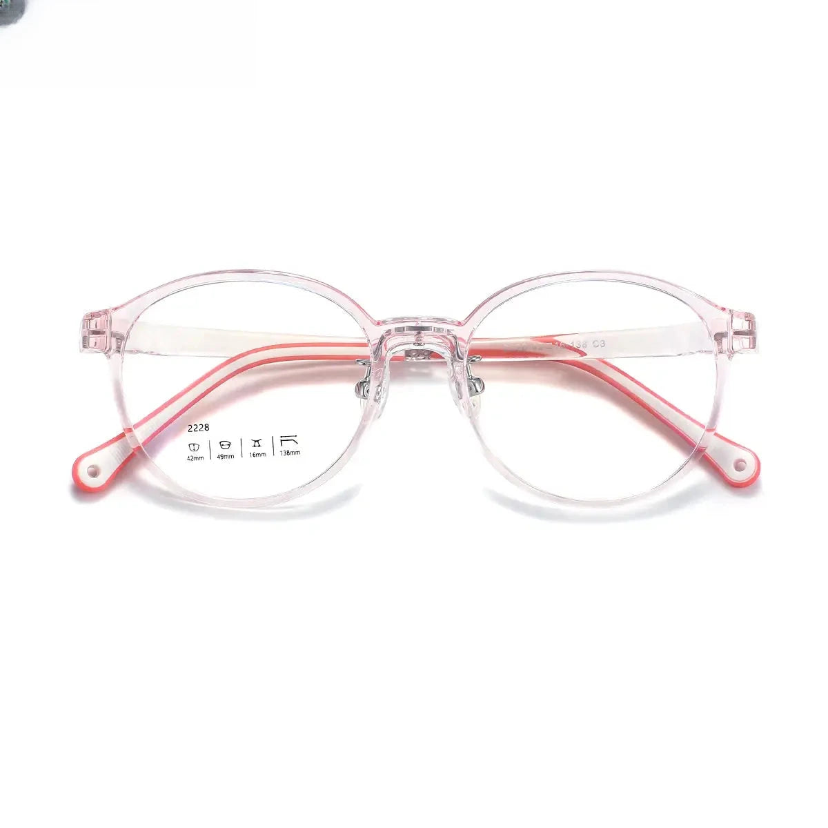 Unisex Oval Full Rim Titanium Prescription Glasses 2228 — view 4 | Rx Spectacle