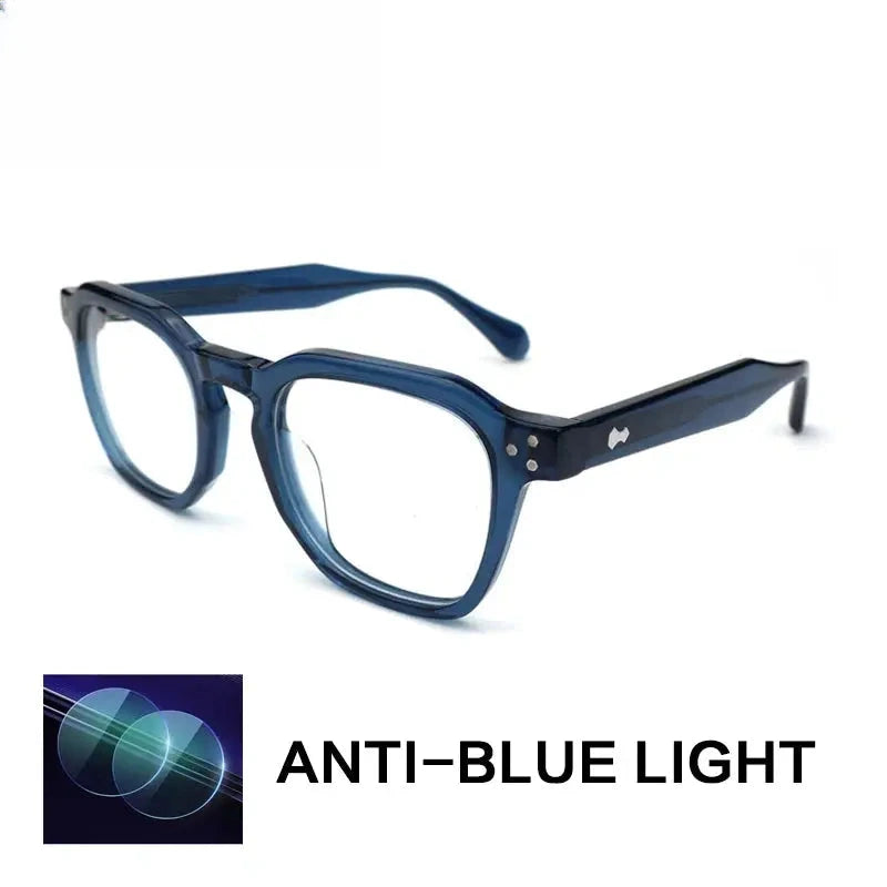 Unisex Square Full Rim Acetate Flat Top Reading Glasses G62209 — view 6 | Rx Spectacle