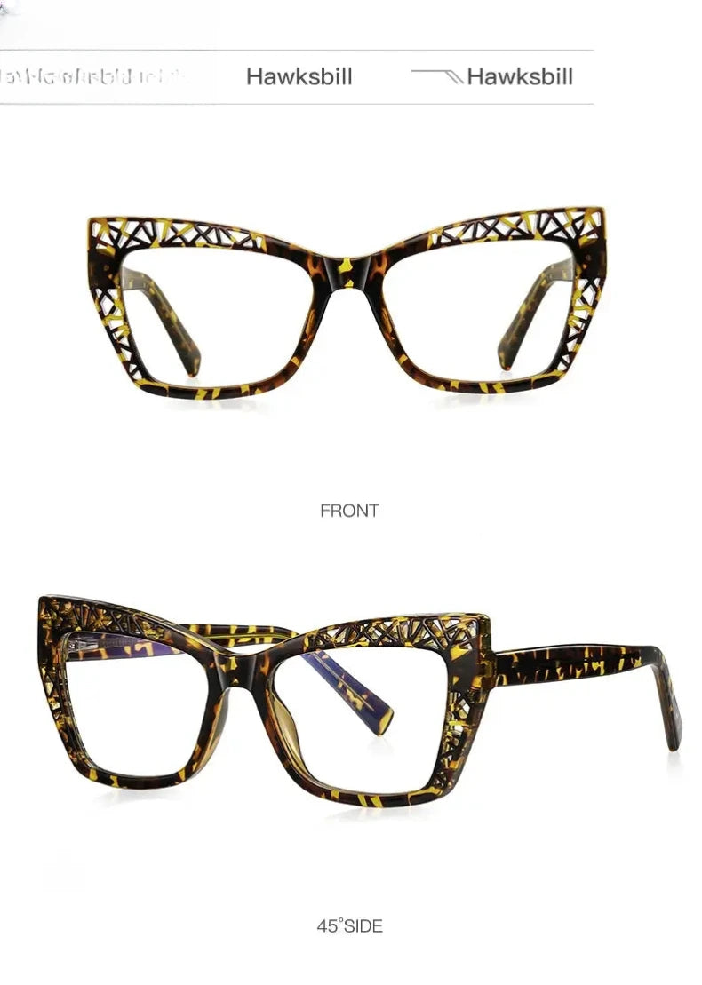 Women's Cat Eye Full Rim Plastic Reading Glasses Pfd2184 — view 18 | Rx Spectacle