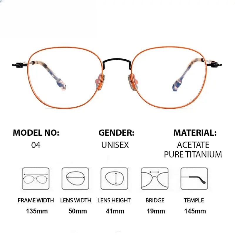Women's Oval Full Rim Titanium Prescription Glasses 778404 — view 2 | Rx Spectacle