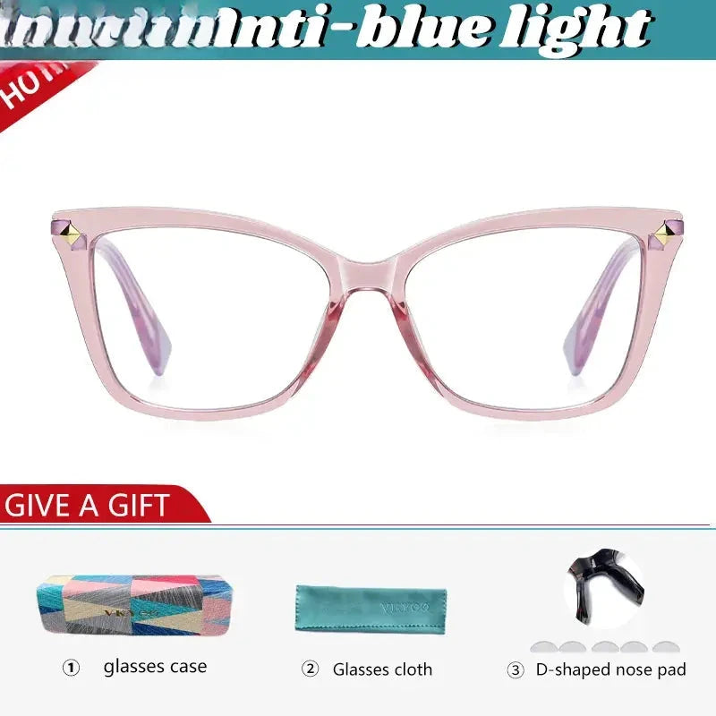 Women's Cat Eye Full Rim TR90 Reading Glasses 2127 — view 10 | Rx Spectacle