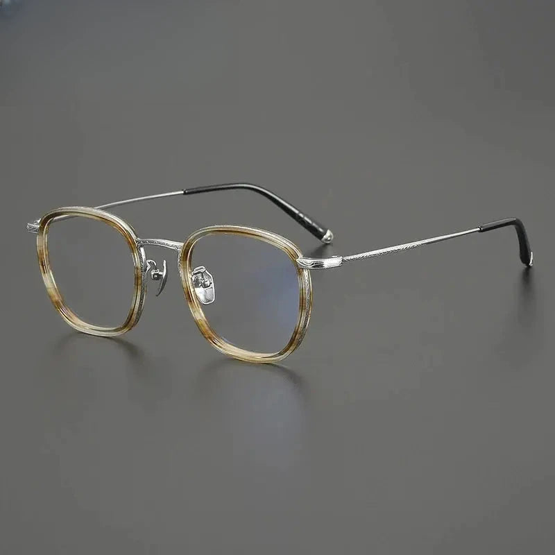 Women's Square Full Rim Titanium Prescription Glasses G1286 — view 4 | Rx Spectacle