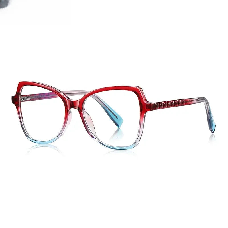 Women's Butterfly Full Rim Titanium Reading Glasses 2137 — view 9 | Rx Spectacle