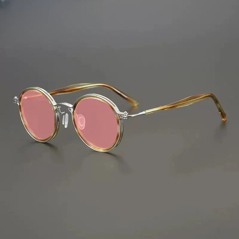 Unisex Round Full Rim Titanium Prescription Glasses Mo10 — view 26 | Rx Spectacle