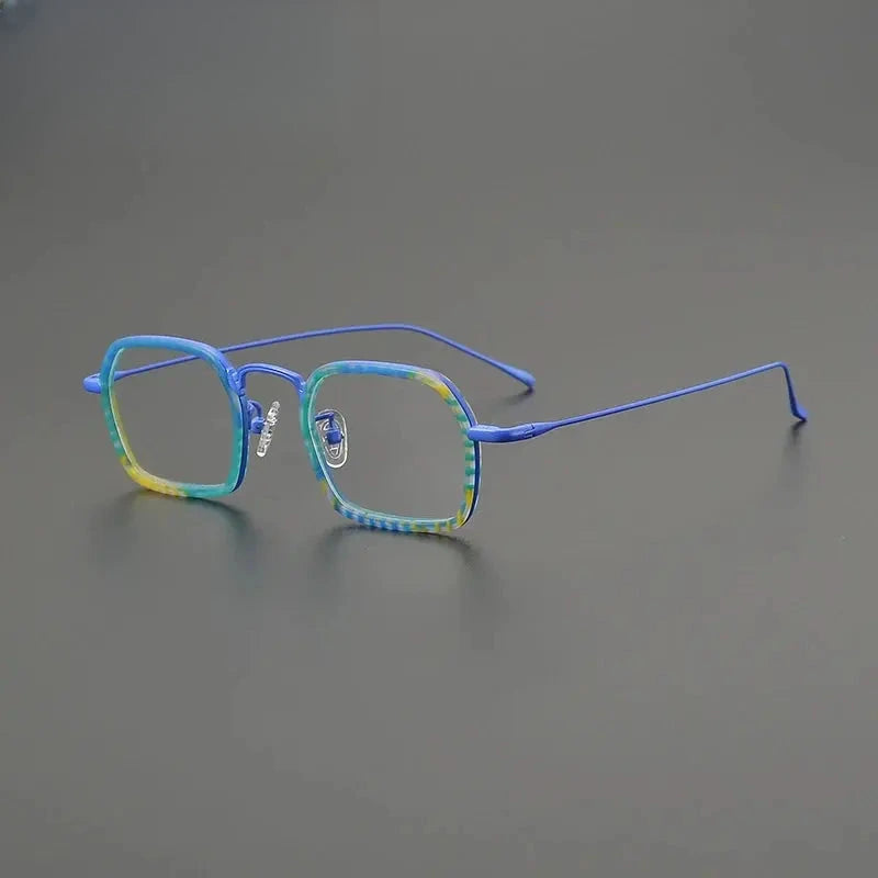 Women's Square Full Rim Titanium Prescription Glasses G85894 — view 7 | Rx Spectacle