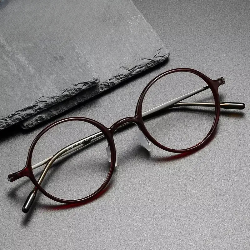Women's Round Full Rim Titanium Prescription Glasses 88635 — view 1 | Rx Spectacle