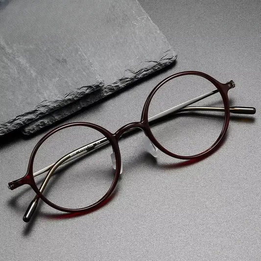 Women's Round Full Rim Titanium Prescription Glasses 88635 — view 1 | Rx Spectacle