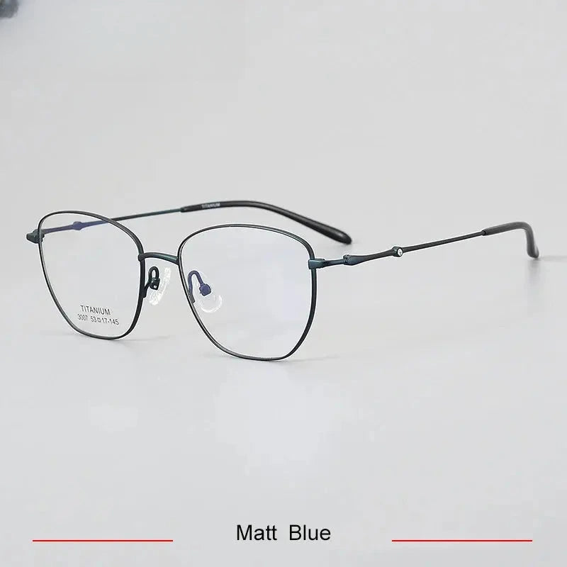 Women's Cat Eye Full Rim Titanium Prescription Glasses 443007 — view 6 | Rx Spectacle