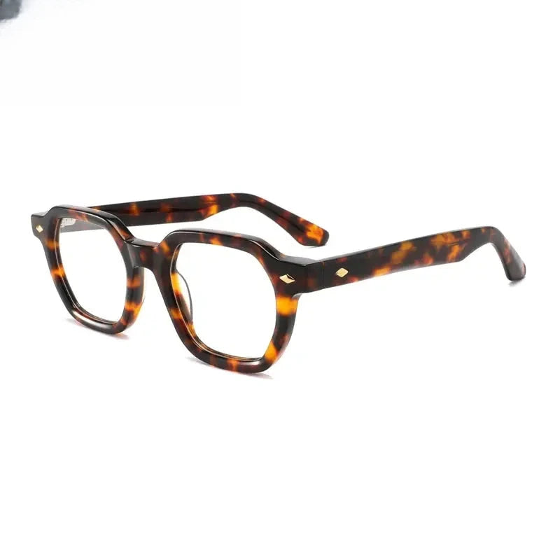 Unisex Polygon Full Rim Acetate Flat Top Prescription Glasses Gxyj1501 — view 7 | Rx Spectacle