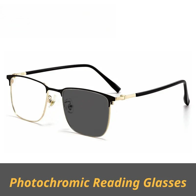 Women's Square Full Rim Alloy Reading Glasses 398619 — view 1 | Rx Spectacle