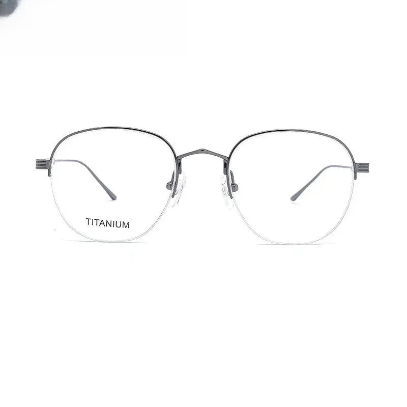 Women's Oval Semi-Rimless Titanium Prescription Glasses 310164 — view 2 | Rx Spectacle