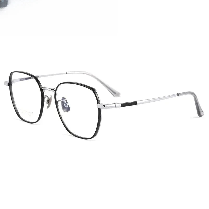 Women's Oval Full Rim Titanium Flat Top Prescription Glasses 20407 — view 1 | Rx Spectacle