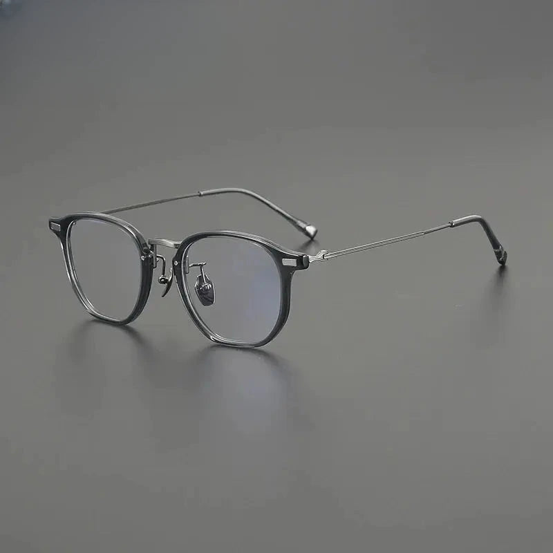 Unisex Oval Full Rim Titanium Prescription Glasses G8002 — view 5 | Rx Spectacle