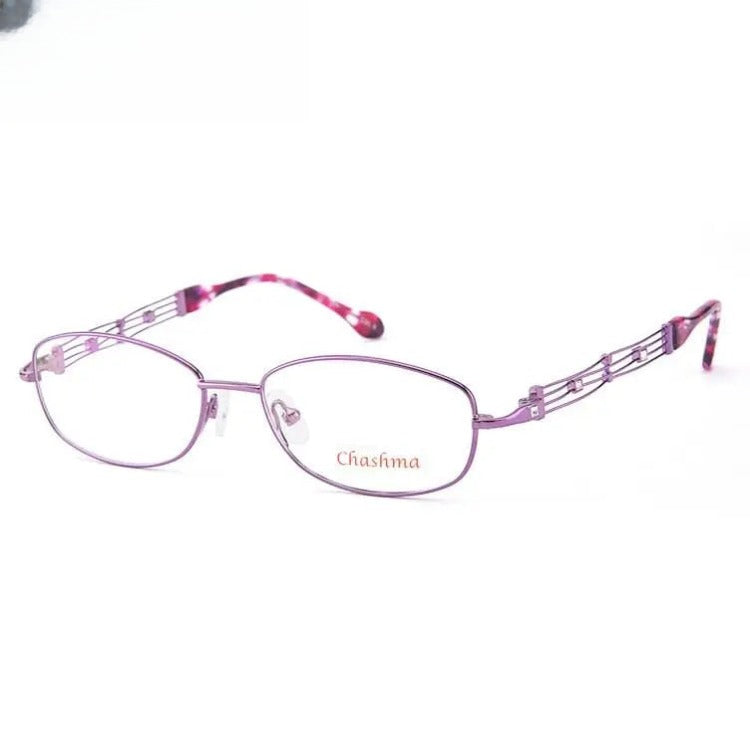 Women's Oval Full Rim Alloy Prescription Glasses 2528 — view 6 | Rx Spectacle