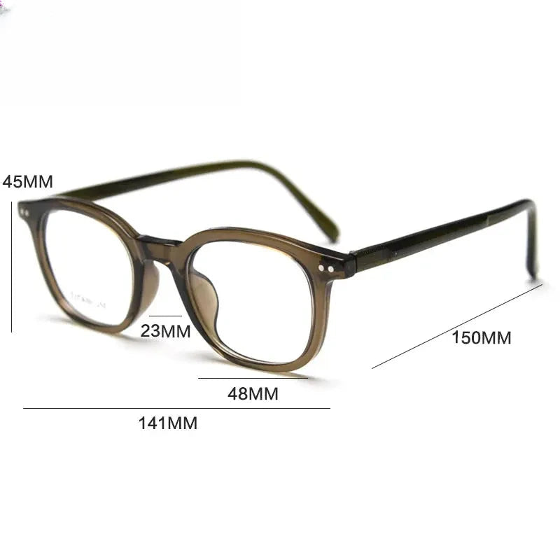 Unisex Square Full Rim Titanium Reading Glasses 98598 — view 2 | Rx Spectacle