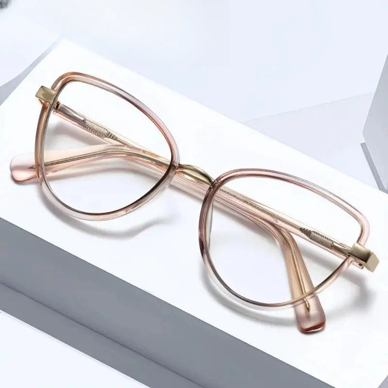 Women's Cat Eye Full Rim TR90 Prescription Glasses 397740 — view 1 | Rx Spectacle