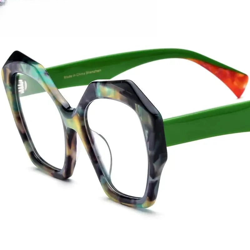 Women's Butterfly Full Rim Acetate Prescription Glasses 619359 — view 9 | Rx Spectacle