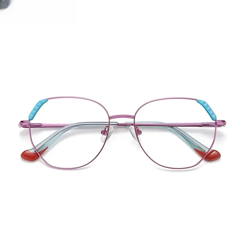 Unisex Polygon Full Rim Alloy Reading Glasses 3015 — view 10 | Rx Spectacle