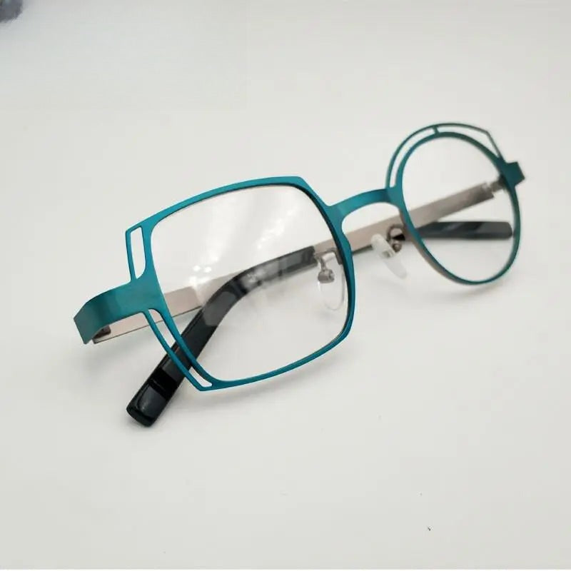Unisex Round Full Rim Alloy Prescription Glasses 811010 — view 8 | Rx Spectacle