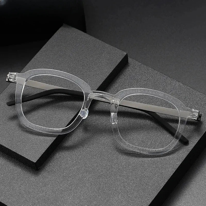 Unisex Square Full Rim Titanium Prescription Glasses 1050 — view 1 | Rx Spectacle