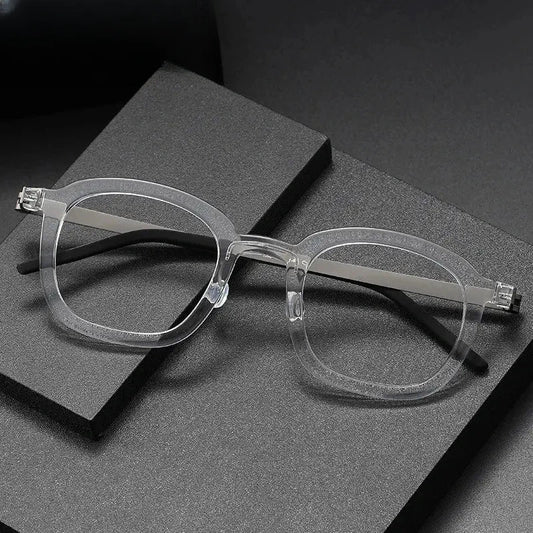 Unisex Square Full Rim Titanium Prescription Glasses 1050 — view 1 | Rx Spectacle