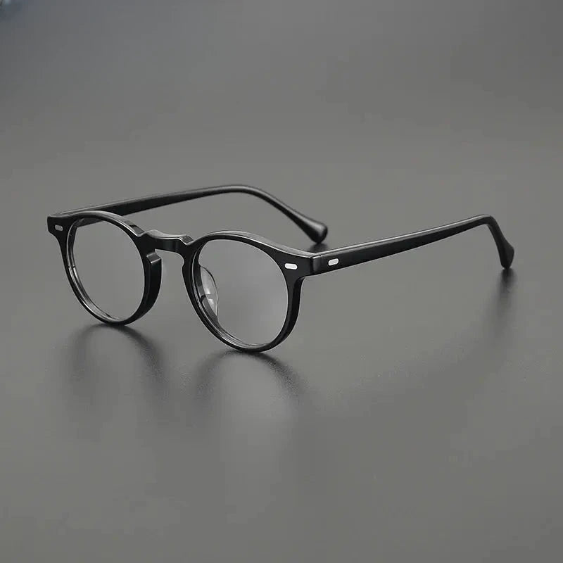Unisex Round Full Rim Acetate Prescription Glasses Gxyj1481 — view 2 | Rx Spectacle