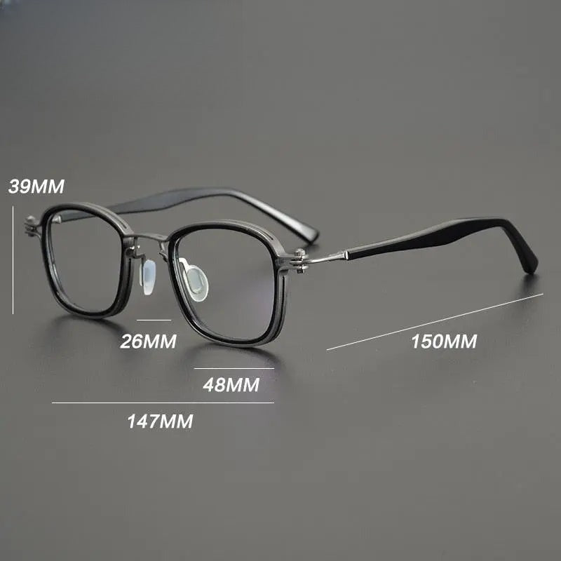 Unisex Square Full Rim Acetate Prescription Glasses Gxyj698 — view 2 | Rx Spectacle