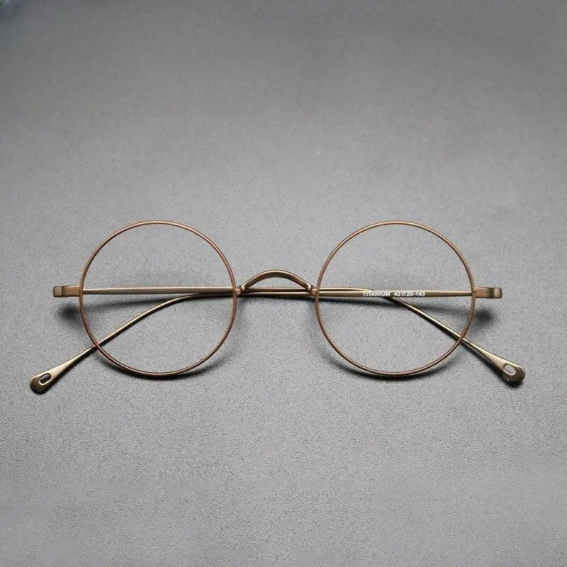 Unisex Round Full Rim Titanium Prescription Glasses Gxyj573 — view 5 | Rx Spectacle