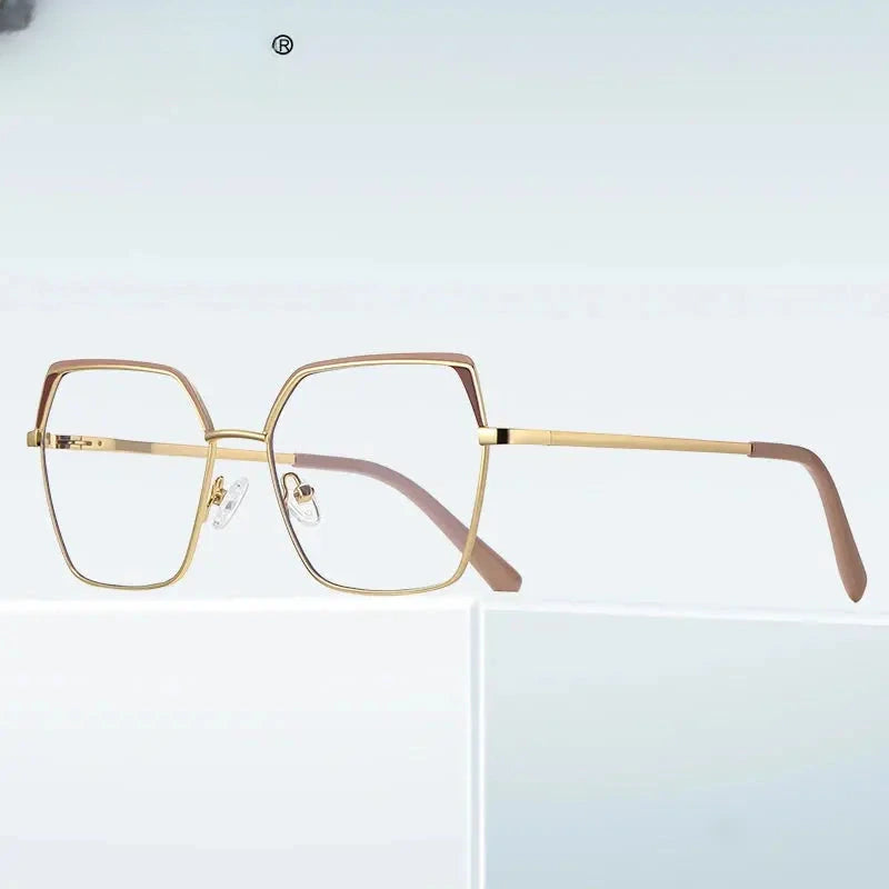 Women's Square Full Rim Alloy Reading Glasses 3102 — view 3 | Rx Spectacle