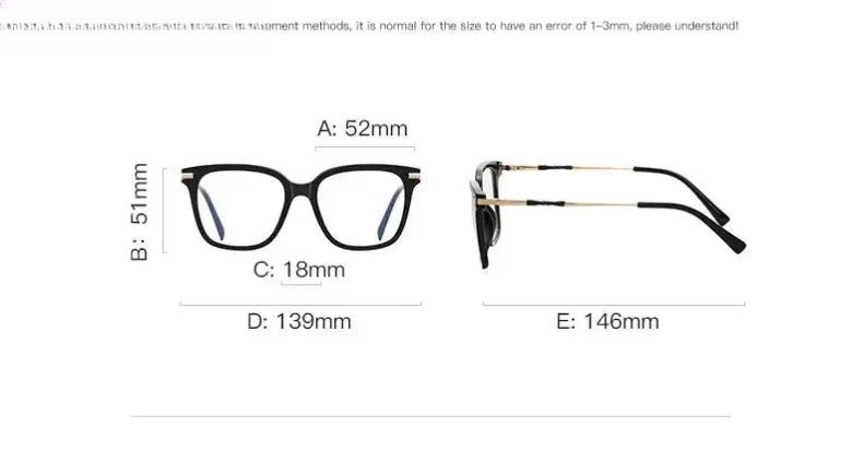 Women's Square Full Rim Titanium Reading Glasses 2129 — view 20 | Rx Spectacle