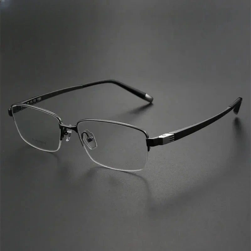Women's Polygon Semi-Rimless Titanium Prescription Glasses 627040 — view 3 | Rx Spectacle