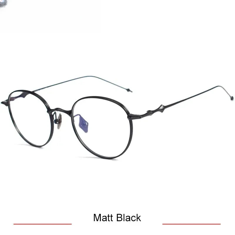 Unisex Square Full Rim Titanium Prescription Glasses 14618 — view 8 | Rx Spectacle