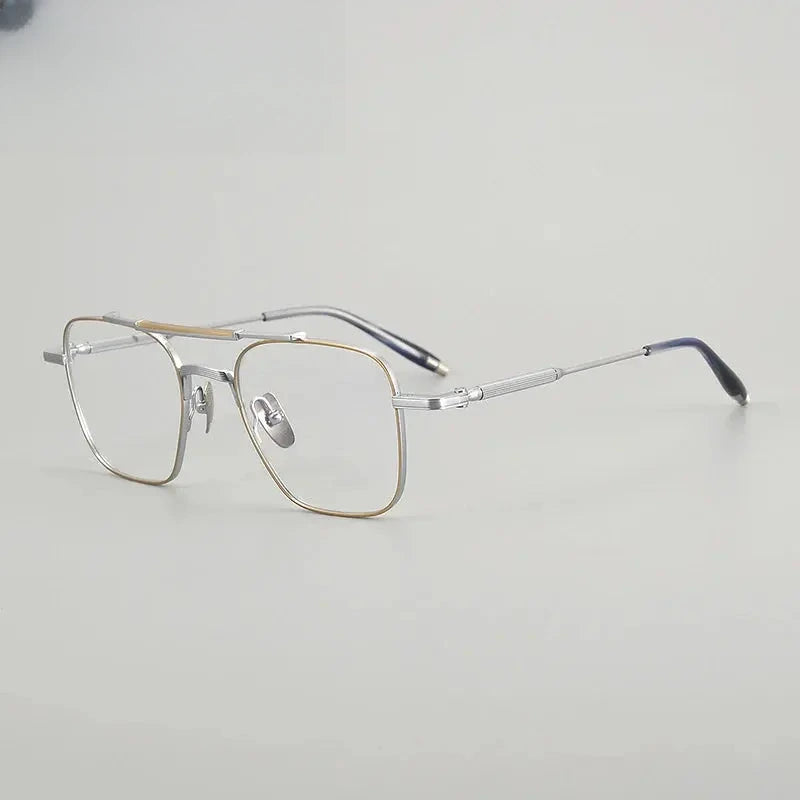 Unisex Square Full Rim Titanium Prescription Glasses 716830 — view 4 | Rx Spectacle