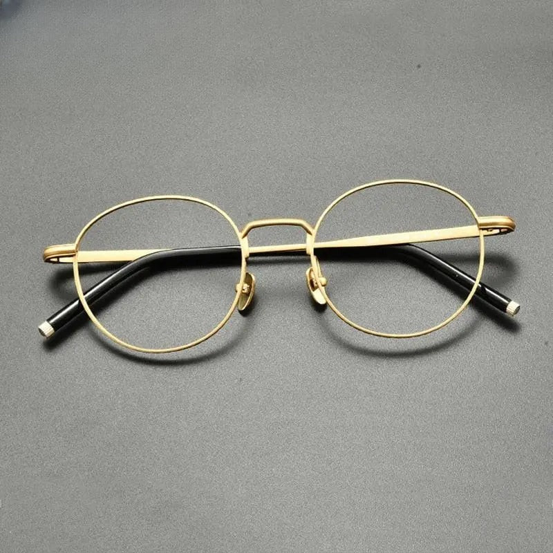 Unisex Round Full Rim Titanium Prescription Glasses Gxyj849 — view 1 | Rx Spectacle