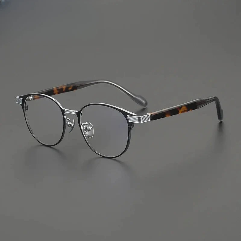 Unisex Oval Full Rim Titanium Prescription Glasses 190073 — view 3 | Rx Spectacle