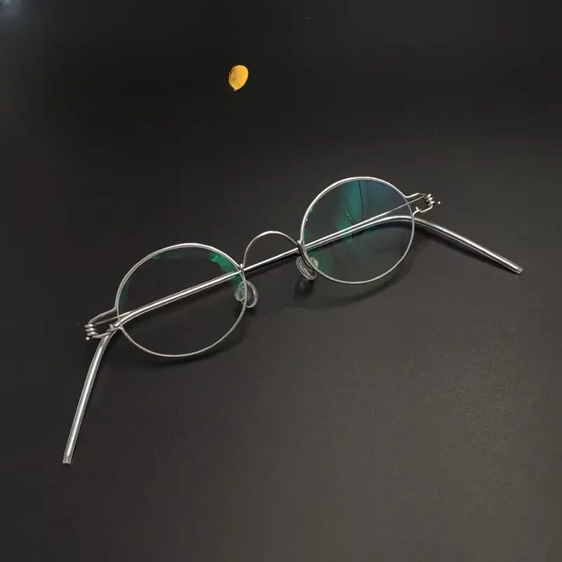 Unisex Oval Full Rim Stainless Steel Prescription Glasses 61423 — view 1 | Rx Spectacle