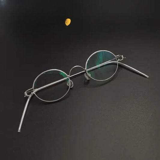 Unisex Oval Full Rim Stainless Steel Prescription Glasses 61423 — view 1 | Rx Spectacle