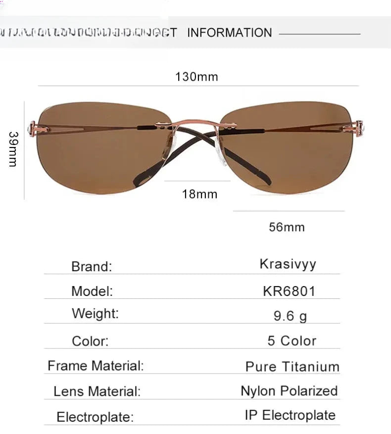 Women's Oval Rimless Titanium Screwless Prescription Glasses 426801 — view 2 | Rx Spectacle