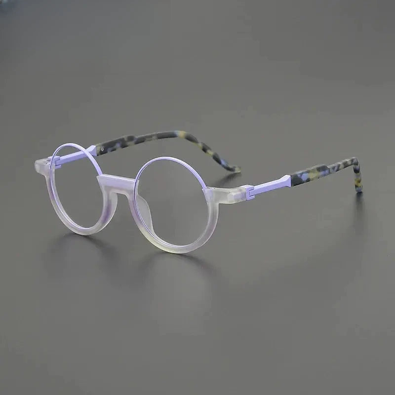 Unisex Round Full Rim Acetate Prescription Glasses G9366 — view 6 | Rx Spectacle