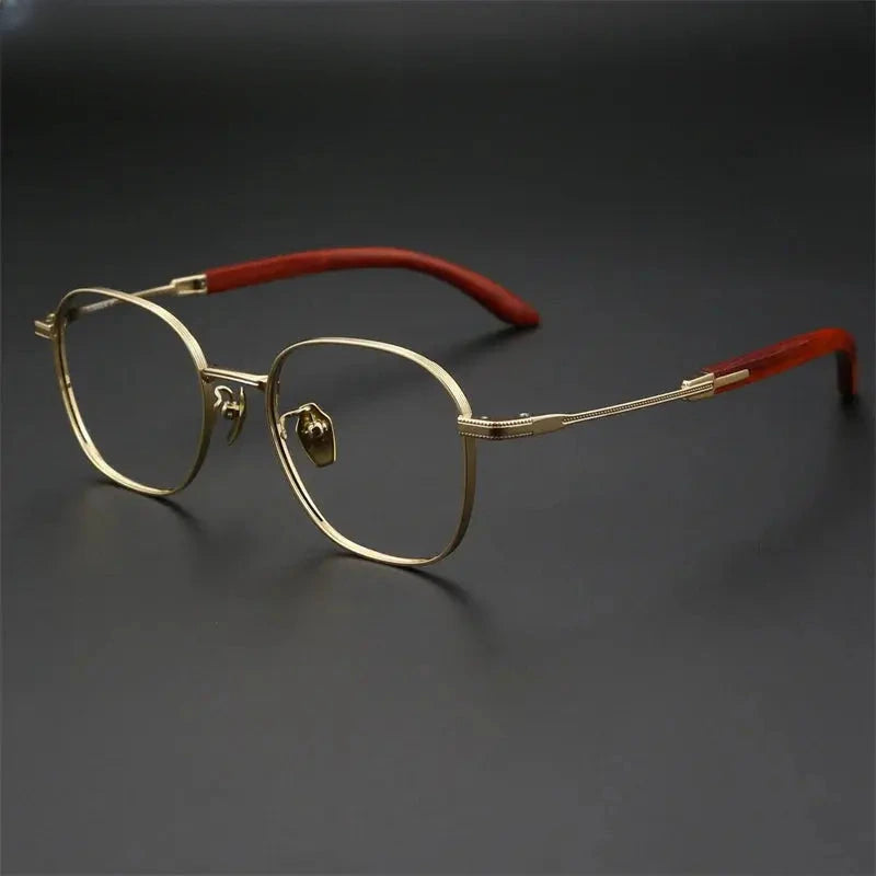 Unisex Square Full Rim Titanium Prescription Glasses 312330 — view 4 | Rx Spectacle